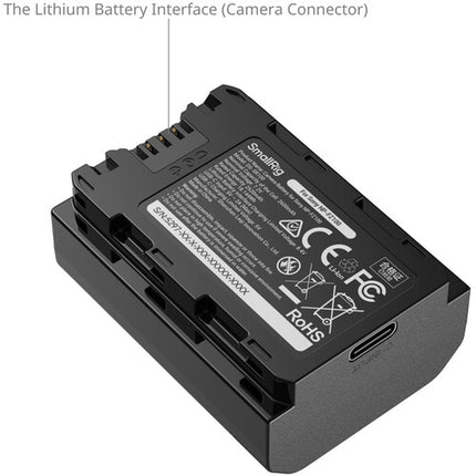 SmallRig Batería USB-C NP-FZ100 para cámaras Sony 2600mAh con pantalla de energía