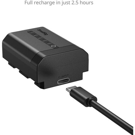 SmallRig Batería USB-C NP-FZ100 para cámaras Sony 2600mAh con pantalla de energía