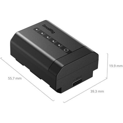 SmallRig Batería USB-C NP-FZ100 para cámaras Sony 2600mAh con pantalla de energía