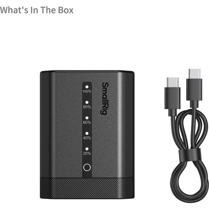 SmallRig Batería USB-C NP-FZ100 para cámaras Sony 2600mAh con pantalla de energía