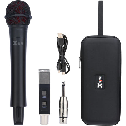 Xvive Audio M5 Sistema Inalámbrico Microfono Cardioide Mano Alcance 30m Batería 12h