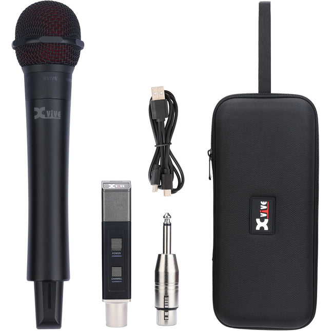 Xvive Audio M5 Sistema Inalámbrico Microfono Cardioide Mano Alcance 30m Batería 12h