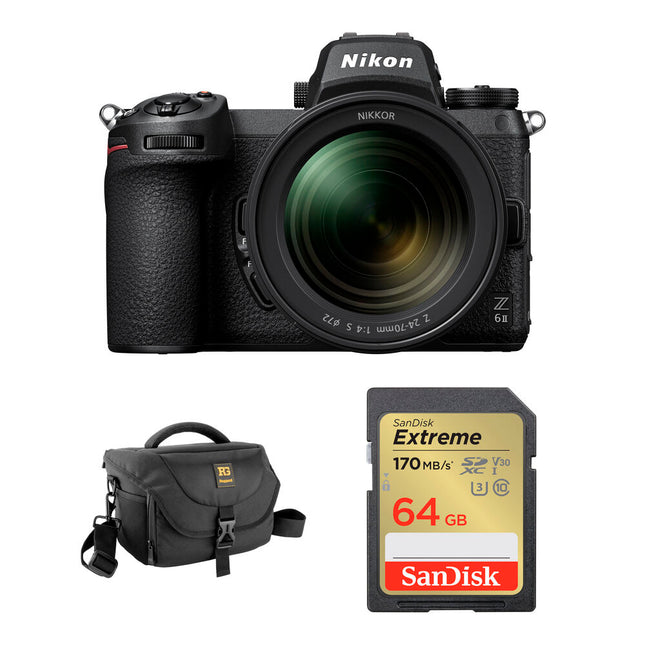 Nikon Z6 II Cámara sin Espejo 24.5MP 24-70mm f4 y Pack Básico