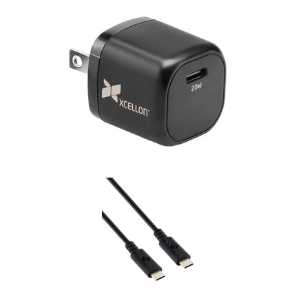 Xcellon PDG-120 Cargador USB-C 20W GaN con Cable de 6.6 pies