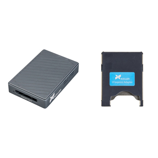 Xcellon Lector de Tarjetas CFexpress 4.0 Tipo B con Adaptador Tipo A a B y USB4 40 Gb/s