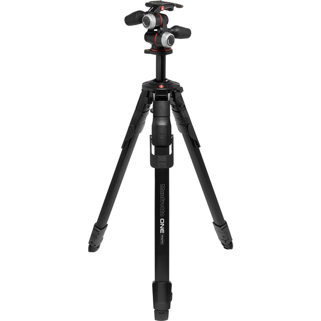 Manfrotto ONE Trípode de Aluminio con Cabezal Pan/Tilt XPRO 3 Vías 3 9 a 70 Pulgadas 26 5 lb Capacida