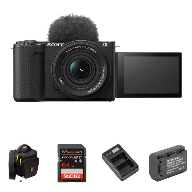 Sony ZV-E10 II Cámara sin Espejo con Lente 16-50mm 26MP 4K60 y Kit Básico