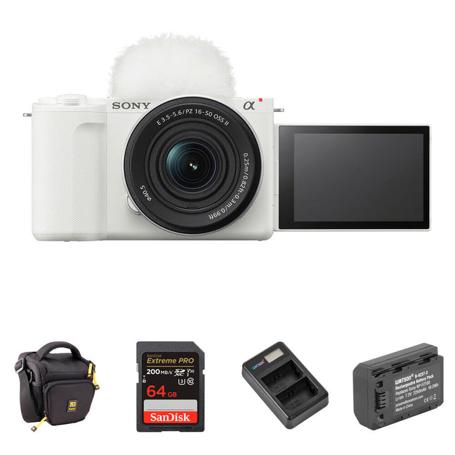 Sony ZV-E10 II Cámara sin Espejo con Lente 16-50mm 26MP 4K60 UHD Bundle Básico