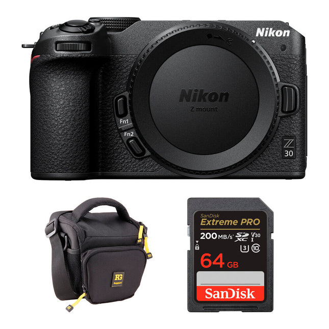Nikon Z30 Cámara Sin Espejo 20.9MP Bolsa y Tarjeta 64GB