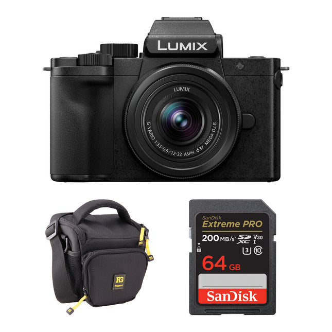 Panasonic LUMIX G100D Cámara Sin Espejo 20.3MP 4K 12-32mm Bundle Básico