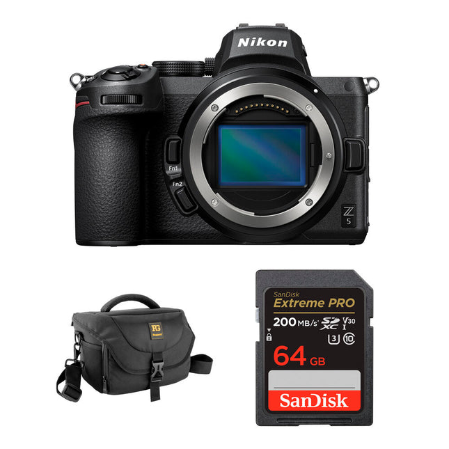 Nikon Z5 Cámara Sin Espejo 24.3MP con Bolsa y Tarjeta 64GB