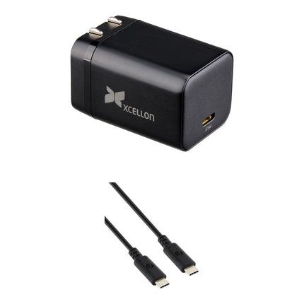 Xcellon PDG-165 Cargador USB-C GaN 65W con Cable 3.3' de 240W