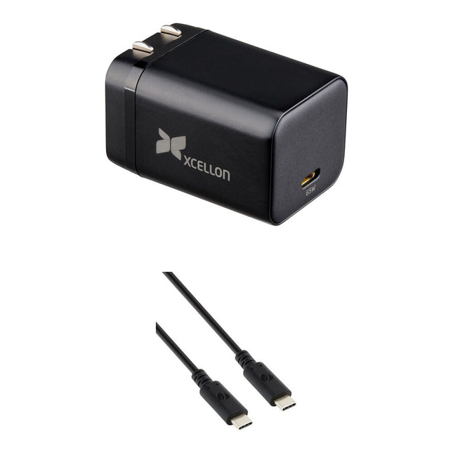 Xcellon PDG-165 Cargador USB-C GaN 65W con Cable 3.3' de 240W