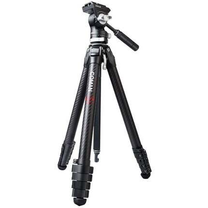 COMAN Zero V Trípode de Fibra de Carbono con Cabezal Esférico 61.6" 11 lb