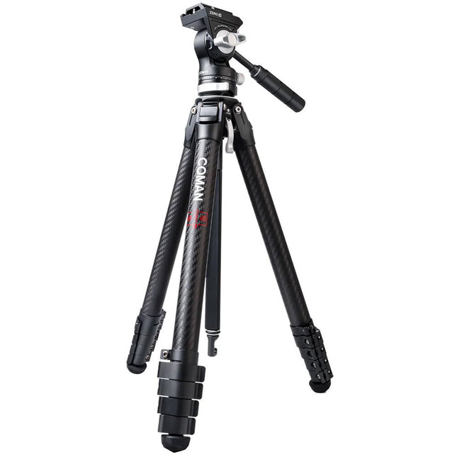 COMAN Zero V Trípode de Fibra de Carbono con Cabezal Esférico 61.6" 11 lb