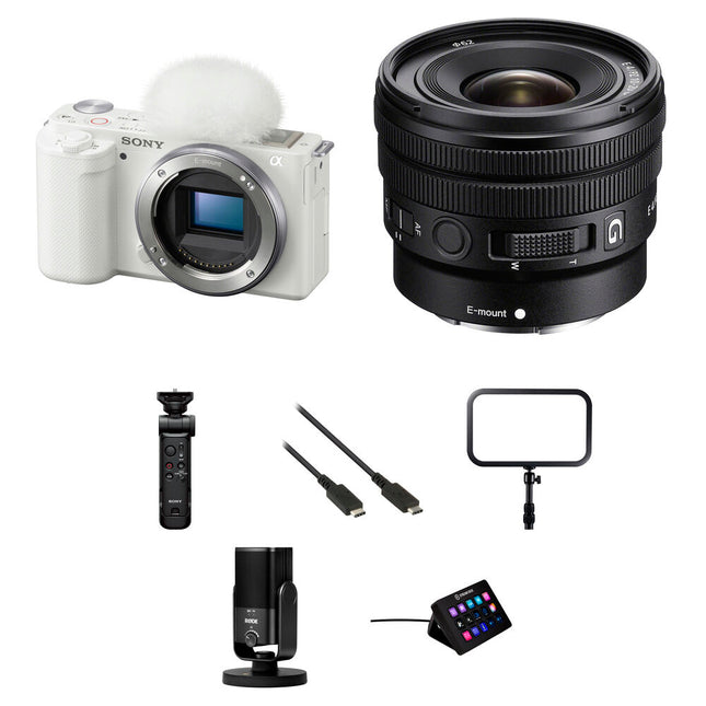Sony ZV-E10 Cámara Sin Espejo con Lente 10-20mm f4 Kit Streaming Blanca