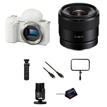 Sony ZV-E10 Cámara Mirrorless con Sensor 24.2MP y Lente 11mm f/1.8 Kit Streaming