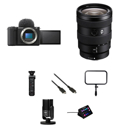 Sony ZV-E10 II Cámara sin espejo con lente 16-55mm f2.8 y kit streaming negro