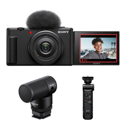 Sony ZV-1F Cámara Vlogging con Micrófono ECM-G1 y Empuñadura GP-VPT3