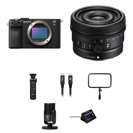 Sony a7C II Cámara Sin Espejo 33MP 4K30p con Lente 24mm f/2.8 y Kit Streaming