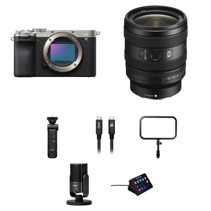 Sony a7C II Cámara sin Espejo 33MP 4K con Lente 24-50mm f/2.8 y Kit Streaming