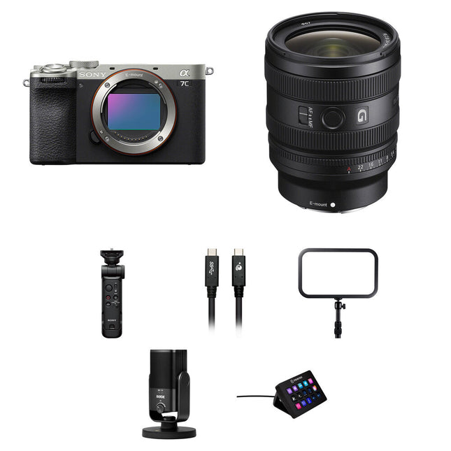 Sony a7C II Cámara sin Espejo 33MP 4K con Lente 24-50mm f/2.8 y Kit Streaming