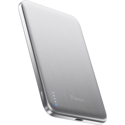 BMX SolidSafe AIR 5K Power Bank 5000mAh 20W carga inalámbrica plata