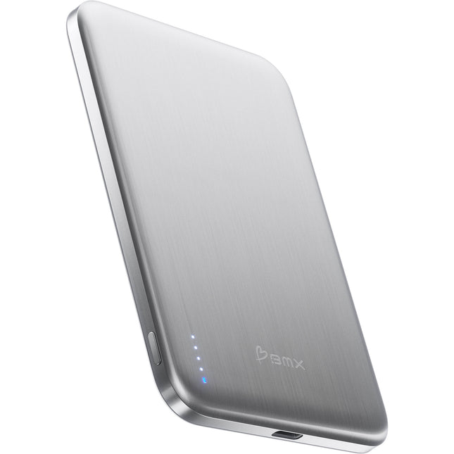BMX SolidSafe AIR 5K Power Bank 5000mAh 20W carga inalámbrica plata