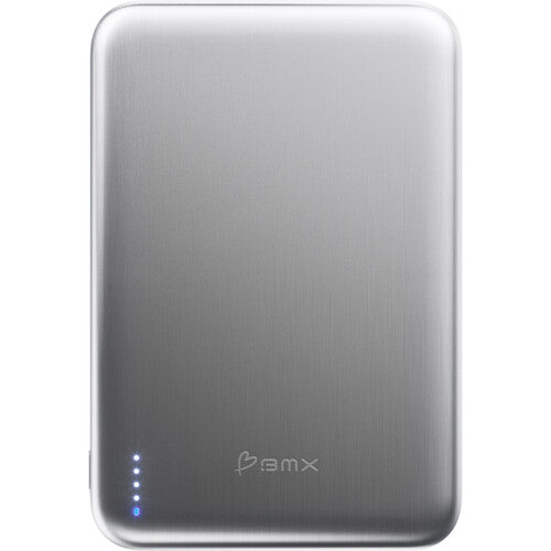 BMX SolidSafe AIR 5K Power Bank 5000mAh 20W carga inalámbrica plata