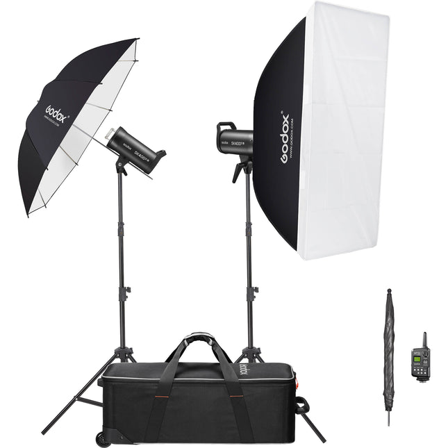 Godox SK400III-V Kit de Flash de Estudio 2 Luces 400Ws 24x35 Softbox