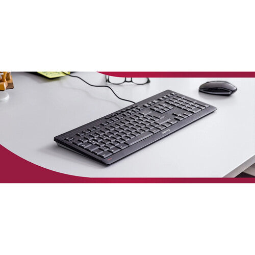 CHERRY Stream Teclado alámbrico negro con cable USB de 1 8 m y teclas SX