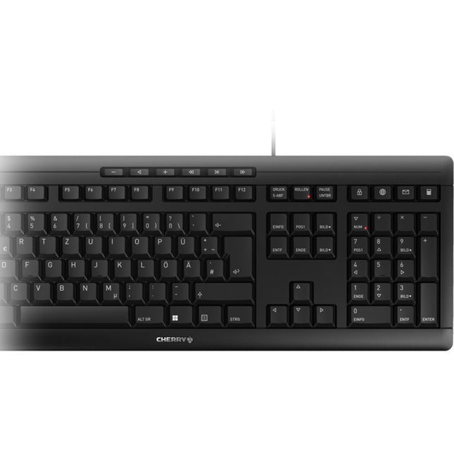 CHERRY Stream Teclado alámbrico negro con cable USB de 1 8 m y teclas SX