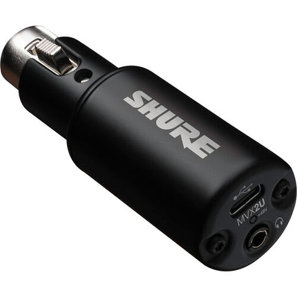 Shure MVX2U Gen 2 Interfaz de Audio XLR a USB-C +60dB Ganancia 48V Phantom Power