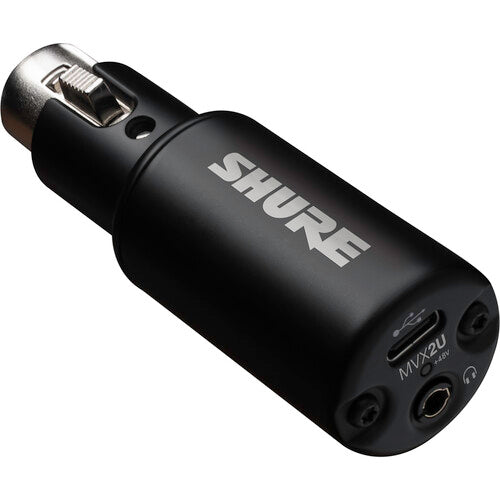 Shure MVX2U Gen 2 Interfaz de Audio XLR a USB-C +60dB Ganancia 48V Phantom Power