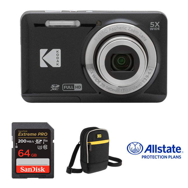 Kodak PIXPRO FZ55 Cámara Digital 16MP 5x Zoom Kit Deluxe Negro