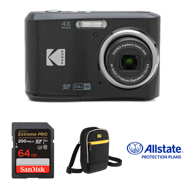 Kodak PIXPRO FZ45 Cámara Digital 16MP 27mm Zoom 4x Kit Deluxe Negro