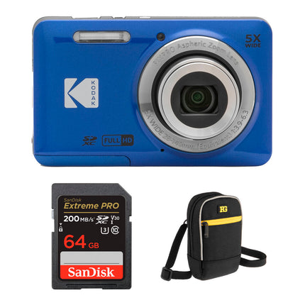 Kodak PIXPRO FZ55 Cámara Digital 16MP Zoom 5x Kit Accesorios Azul