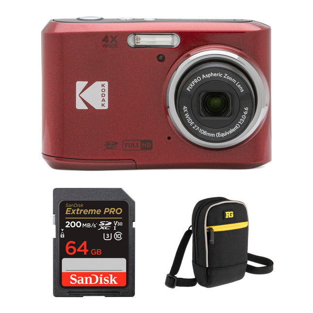 Kodak PIXPRO FZ45 Cámara Digital 16MP Zoom 4x Pantalla 2.7" Kit Accesorios