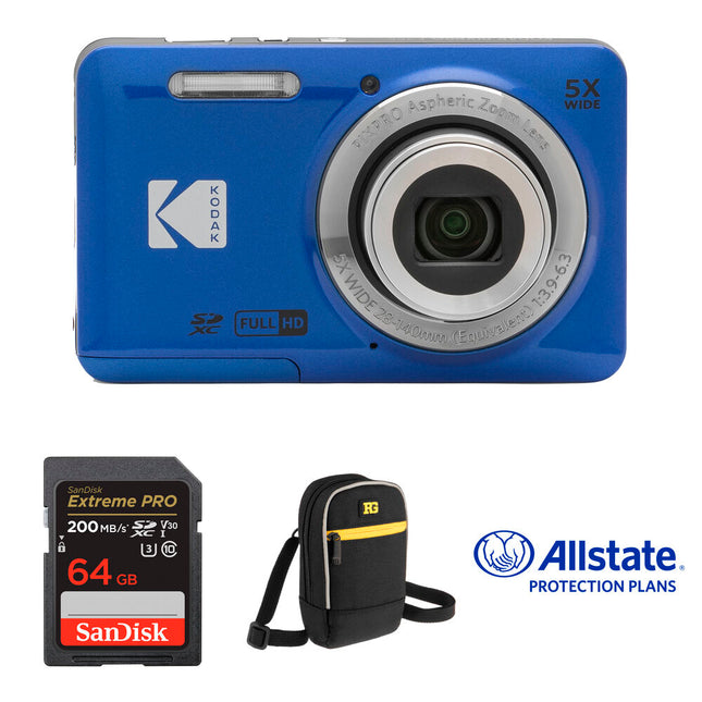 Kodak PIXPRO FZ55 Cámara Digital 16MP Zoom Óptico 5x Kit Deluxe Azul