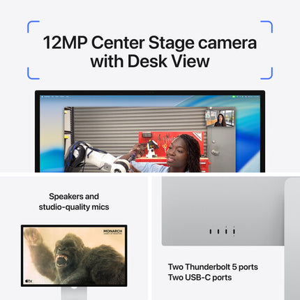 Apple 27 pulgadas Studio Display UHD 5K 5120 x 2880 con AppleCare+ y soporte ajustable