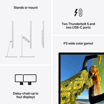 Apple 27" Studio Display UHD 5K Retina 600 nits con AppleCare+