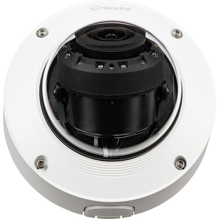 Hanwha Vision XNV-A8084R Cámara domo de red exterior 5MP con visión nocturna lente varifocal motorizada 3.3-9.3mm y montaje incluido