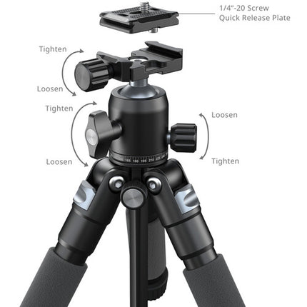 SmallRig VT-20 Pro Trípode de Escritorio Portátil Capacidad 6.6 lb Altura 9.1 a 21.2"