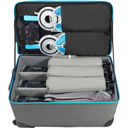 Nanlux Evoke 150C Foco LED RGB Kit 3 Luces 22,230 Lux 1000-20,000K con Estuche Rodante