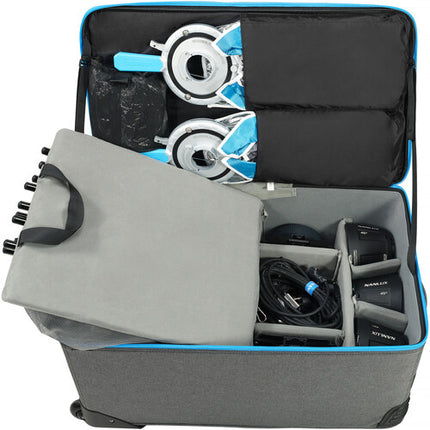 Nanlux Evoke 150C Foco LED RGB Kit 3 Luces 22,230 Lux 1000-20,000K con Estuche Rodante