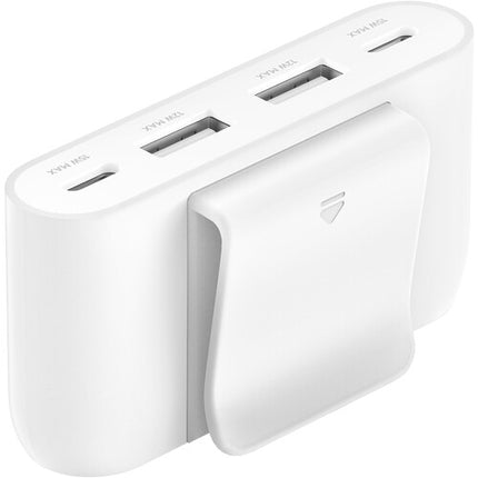 Belkin BoostCharge Hub de Carga USB 30W 4 Puertos con Clip integrado