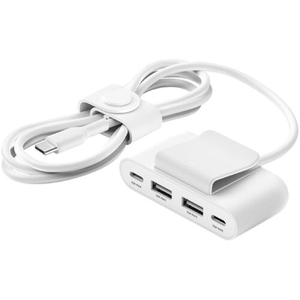 Belkin BoostCharge Hub de Carga USB 30W 4 Puertos con Clip integrado