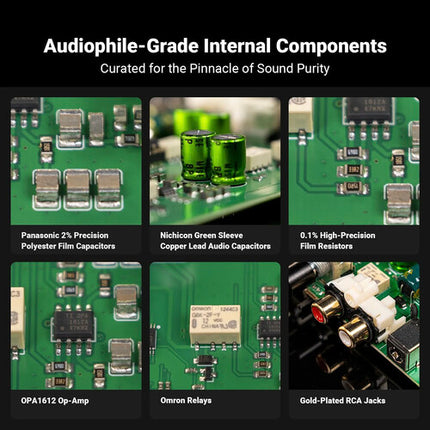 Fosi Audio Box X5 Preamplificador Tocadiscos Phono con 4 Ganancias y RIAA