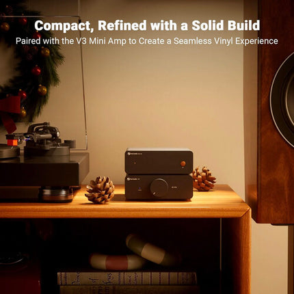 Fosi Audio Box X5 Preamplificador Tocadiscos Phono con 4 Ganancias y RIAA