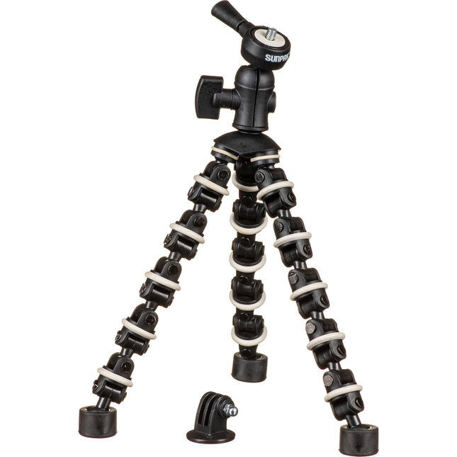 Sunpak PlatinumPlus Trípode Flexible de Mesa 10.5" Capacidad 1.1 lb Adaptador GoPro